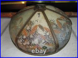 Antique Reverse Painted Glass Lamp Shade ONLY