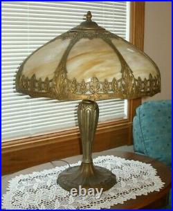 Antique Royal Art Glass Lamp Company Slag Glass Lamp Outstanding Handel B&h Era