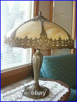 Antique Royal Art Glass Lamp Company Slag Glass Lamp Outstanding Handel B&h Era