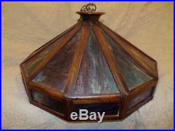 Antique Shop of the Crafters, Arts and Crafts Mission Era Chandelier Lamp Light