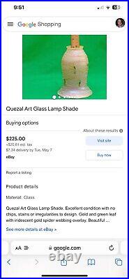 Antique Steuben Loetz Or Quezal Iridescent Art Glass Sconce Lamp Shade