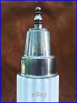 Antique art deco lamp accent lighting milk glass mid century modern bullet lamp