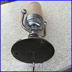 Antq Markel Art Deco Industrial Machine Age Atomic MCM Chrome Desk Boudoir Lamp