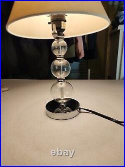 Art Deco Glass 3 Globe Lamp Chrome With Shade
