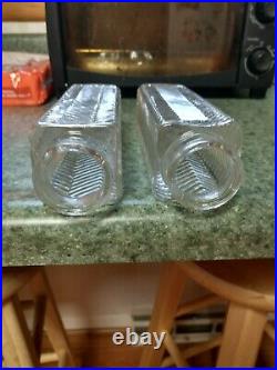 Art Deco Glass 40's-50's Nightstand Lamps (2 lamps)