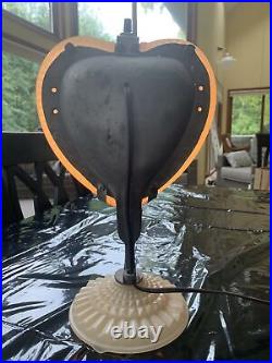 Art Deco Heart Glass Lamp