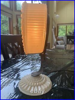 Art Deco Heart Glass Lamp