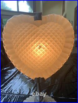 Art Deco Heart Glass Lamp