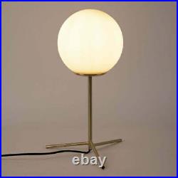 Art Deco Table Lamp 45.5cm Brass with Opal Shade