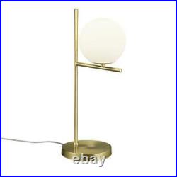 Art Deco table lamp gold with opal glass
