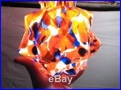 Art Glass Spatter Moravian Star Geometric Ceiling Light Lamp Globe Fixture Shade