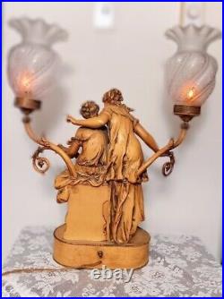 Art Nouveau Collection Francaise Table Lamp Rare Vintage