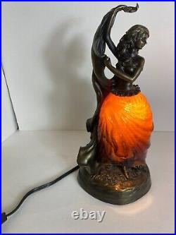 Art Nouveau DANCING LADY Boudoir Lamp PERFECT Beautiful 12.5 high