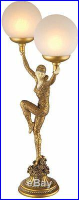 Art Nouveau Dancer of Kapathurl 28 Sculpture Lamp By Artist Demetre Chiparus