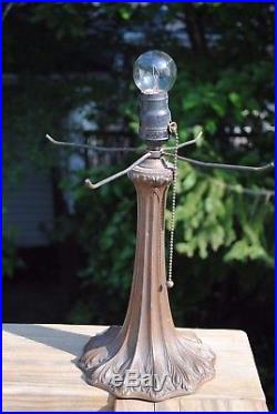 Art Nouveau Jugendstil, Secessionist Austrian Chunk Leaded Opalescent Glass Lamp