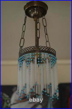 Art nouveau chandelier lamp. Complete