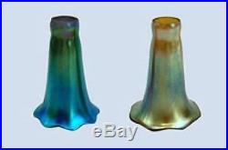 Arts & Crafts (3) TIFFANY STYLE LILIES Glass Lamp Shade ART DECO Light NOUVEAU