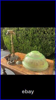 Arts Crafts Giannini & Hilgart Antique Glass Lamp Handel Tiffany Studios Era