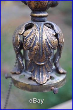 Arts&Crafts, Nouveau, Quezal, Tiffany, Stueben Style Iridescent Art Glass Desk Lamp
