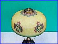 Arts & Crafts Pittsburgh Obverse Painted Lamp 14 Textured Shade c1920s