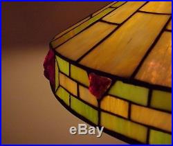 Arts & Crafts Wilkinson Leaded Slag Stained Glass Handel Tiffany Era Lamp