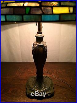 Arts crafts mission leaded stained slag glass leaded lamp nr