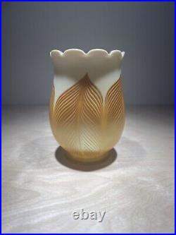 BEAUTIFUL QUEZAL, Antique Art Glass Lamp Shades