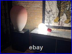 BIG Vtg Modern Glass Space Age Pop Art Light Bulb Lamp Swag Fixture Retro MCM