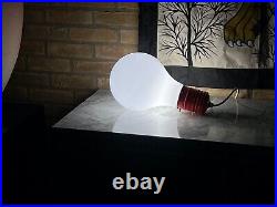 BIG Vtg Modern Glass Space Age Pop Art Light Bulb Lamp Swag Fixture Retro MCM