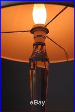 Baccarat French Crystal Lamp & Shade with Original Box