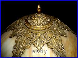 Beautiful Art Nouveau Signed Royal Art Glass Lamp