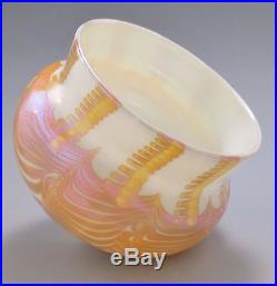 Beautiful QUEZAL Art Glass KING TUT & ZIPPER Lamp Shade Signed c1902 Tiffany Era