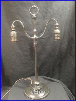 Bigelow & Kennard Lamp Slag Glass Leaded Shade Arts Crafts Handel Lamp Era