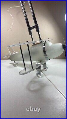 Biplane Airplane Hanging Lamp Ceiling Mount Art Decor WORKS Adjustable Length