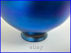 Blue Aurene Art Glass Shade Table or Desk Lamp Globe