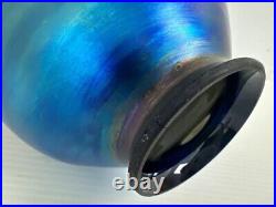 Blue Aurene Art Glass Shade Table or Desk Lamp Globe