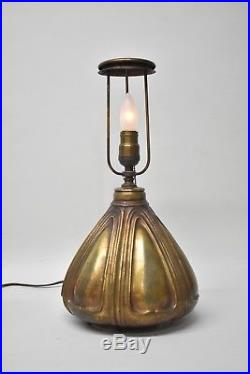 Bradley & Hubbard Arts & Crafts Leaded Glass Lamp Base