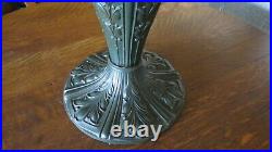 C. 1910 Antique Arts & Crafts Slag Glass Scenic Lamp 3 Socket Miller Pittsburgh