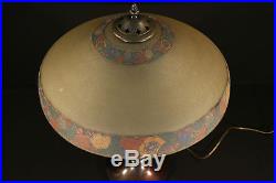 C. 1925 Signed Miller Arts & Crafts Reverse Painted Glass Table Lamp 10 #1252