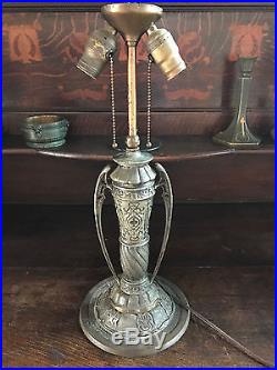 Charles parker arts crafts slag glass antique victorian handel bradley hubbard