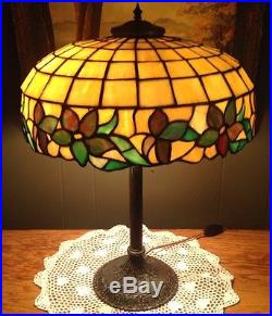 Chicago mosaic leaded lamp Tiffany Handel Duffner art craft era slag art glass