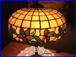 Chicago mosaic leaded lamp Tiffany Handel Duffner art craft era slag art glass