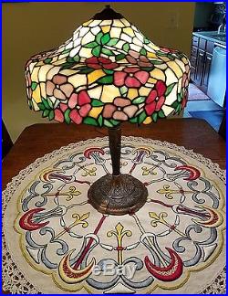 Chicago mosaic leaded lamp antique stained glass arts and crafts slag glass