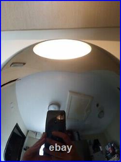 Chrome mushroom lamp, retro, vintage, art deco style, scandi style, dome, glass