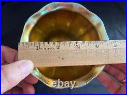 Circa 1900 Signed Quezal Gold Iridescent Art Glass Shade