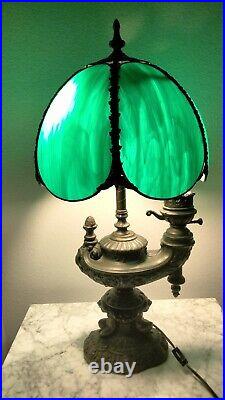 Contemporary Antique Style Tiffany Type Stained Glass Lamp or Light