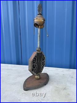 Crucet Table Lamp Antique Deco Art Glass