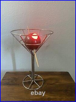 David Krys Martini Bar Light Lamp Red Pimento Bulb Green Olive 14.5 1993 Pop