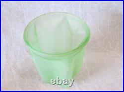 Depression Green Art Deco Glass Lamp LIght Shade Globe