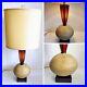 Designer HIVO VAN TEAL Mid-Century Modern Lucite Acrylic Table Lamp with Shade